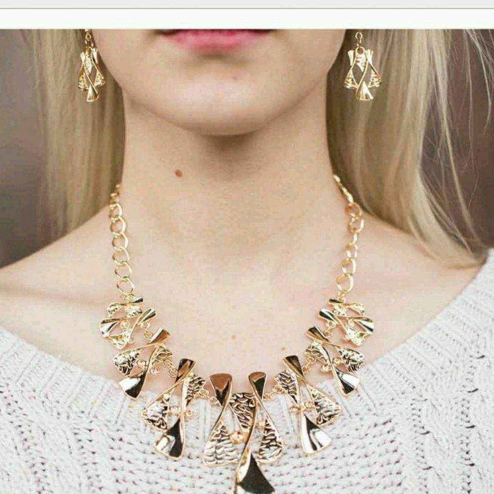 2 for $13 Gold Statement Necklace